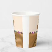 Goudfolie, Witte Engelse Rozen Afstuderen 2025 Papieren Bekers (Links)