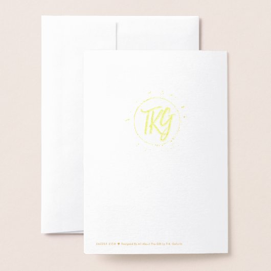 Goudfolie Zebra met maan Folie Kaarten (Met envelop)