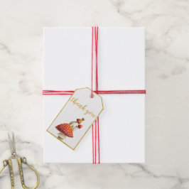 Goudfoliegrens, champignons & bijen, baby shower cadeaulabel