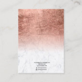 Goudfoliejuwelen van marmer roos visitekaartje (Achterkant)