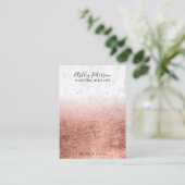 Goudfoliejuwelen van marmer roos visitekaartje (Staand voorkant)