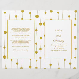 Goudfoliekralen modern bruiloft-vouwprogramma