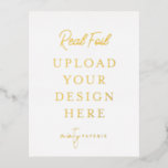 Goudfolieportret Briefkaart<br><div class="desc">Pas uw ontwerp volledig aan. Nadat u klaar bent met het bewerken,  downloadt u uw bestand in een JPG-indeling (vergeet niet de afloopoptie aan te zetten). Upload uw ontwerp hier door op de blauwe "Personalize"knoop te klikken.</div>