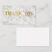 Goudfoliesmarmer bedankt visitekaartje (Voorkant / Achterkant)