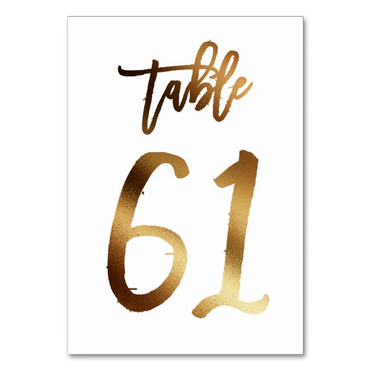 Goudfoliezaknummer | Tabel 61 Kaart (Voorkant)