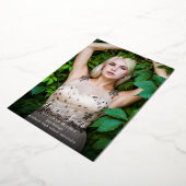 Goudfoto Afstuderen Folie Uitnodiging (Gedraaid)