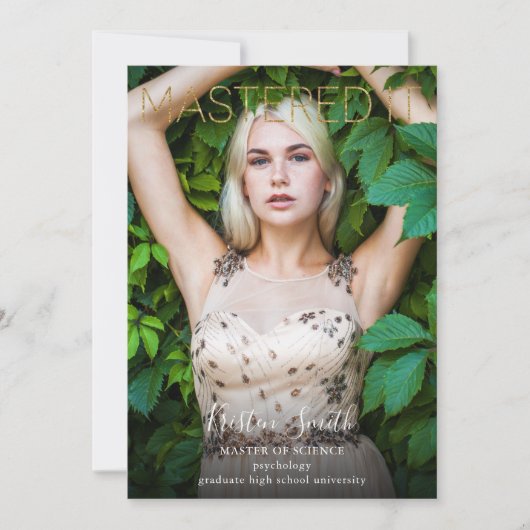 Goudfoto's Afstuderen Kaart (Voorkant)