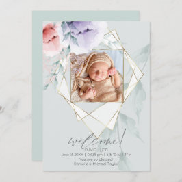 Goudfoto's Lijst koraal en Lila pony's Kaart