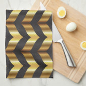 goudgatsby chevron theedoek (Quarter Fold)