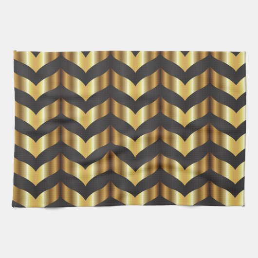 goudgatsby chevron theedoek (Horizontaal)