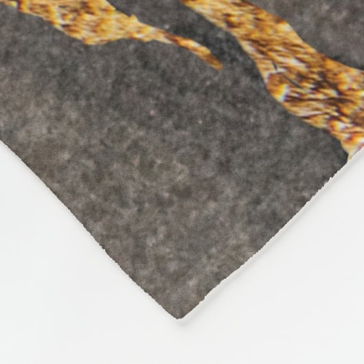 Goudgeaderde grijze marmeren getextureerde achterg fleece deken (Hoek)