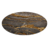 Goudgeaderde grijze marmeren getextureerde achterg snijplank (Hoek)