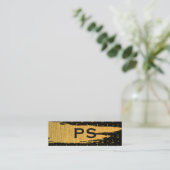 goudgeborsteld | ankerpatroon mini visitekaartje (Staand voorkant)