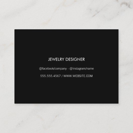 Goudgeborsteld / Lux Glitter Visitekaartje (Achterkant)