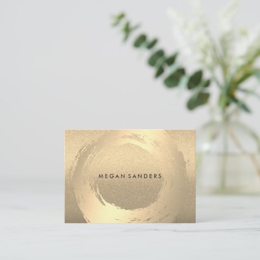 Goudgeborsteld / Lux Glitter Visitekaartje (Staand voorkant)