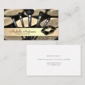 goudgeborsteld | Make-uppenselen | kus Visitekaartje (Voorkant / Achterkant)