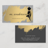 goudgeborsteld | Shimmer Glitter | Fashion Visitekaartje (Voorkant / Achterkant)