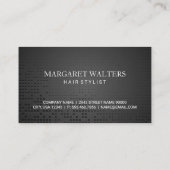 goudgeborsteld | Zwarte metalen achtergrond Visitekaartje (Achterkant)