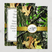 Goudgecentreerde jachtwedstrijduitingen kaart (Voorkant / Achterkant)