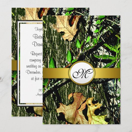 Goudgecentreerde jachtwedstrijduitingen kaart (Voorkant / Achterkant)