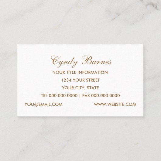 Goudgedrukte textuur Visitekaartje (Achterkant)