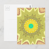 Goudgeel Afrikaans etnisch tribaal patroon Kunst Briefkaart (Voorkant / Achterkant)