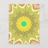 Goudgeel Afrikaans etnisch tribaal patroon Kunst Briefkaart (Voorkant)