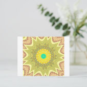 Goudgeel Afrikaans etnisch tribaal patroon Kunst Briefkaart (Staand voorkant)