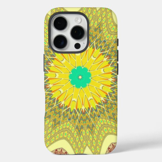 Goudgeel Afrikaans etnisch tribaal patroon Kunst Case-Mate iPhone Case (Achterkant)