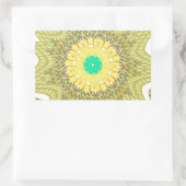 Goudgeel Afrikaans etnisch tribaal patroon Kunst Rechthoekige Sticker (Tas)