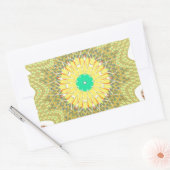 Goudgeel Afrikaans etnisch tribaal patroon Kunst Rechthoekige Sticker (Envelop)