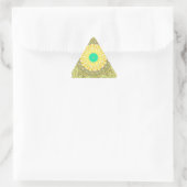 Goudgeel Afrikaans etnisch tribaal patroon Kunst Sticker (Tas)