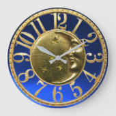 Goudgeel blauw grote klok (Voorkant)