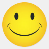 Goudgeel gezicht Sticker (Voorkant)