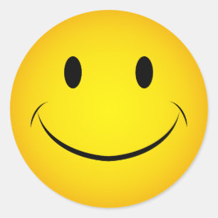 Goudgeel gezicht Sticker