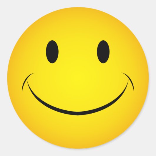 Goudgeel gezicht Sticker (Voorkant)