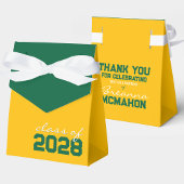 Goudgeel & Groen Afstuderen Favor Boxes Bedankdoosjes