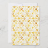 Goudgeel Honingraat Baby shower Kaart (Achterkant)