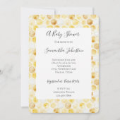 Goudgeel Honingraat Baby shower Kaart (Voorkant)