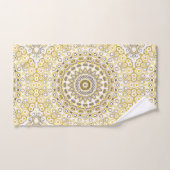 goudgeel mandala-patroon bad handdoek (Handdoek)
