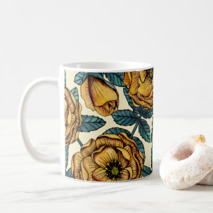 Goudgeel rozen - geïnspireerde Floral Koffiemok