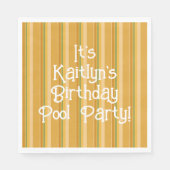 Goudgeel Sinaasappel Groene Roest Streep Servet (Voorkant)