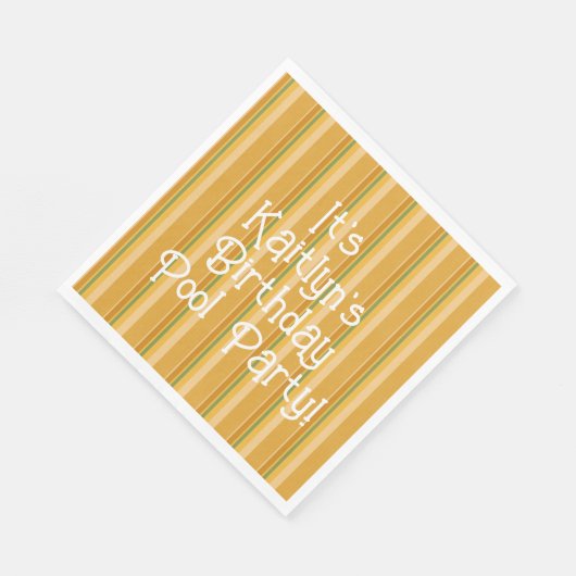 Goudgeel Sinaasappel Groene Roest Streep Servet (Hoek)