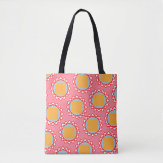 Goudgeel vierkant tote bag