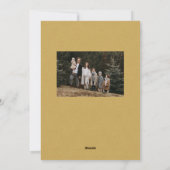 Goudgeel visgraat lijst Kerstmis foto Feestdagenkaart (Achterkant)