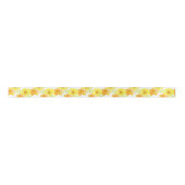 goudgeel waterverf bloemlint satijnen lint (Voorkant)