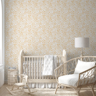 goudgeel Wildbloemen kwekerij Kinder kamer Behang