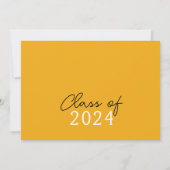 Goudgeel & Wit Filmstrip 6 Foto Afstuderen Kaart (Achterkant)