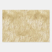 Goudgeel Wit Ombre Zebra Leopard Inpakpapier Vel (Voorkant 3)