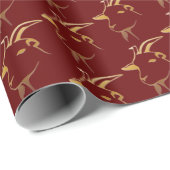 Goudgeit op Bourgogne Red Cadeaupapier (Rol Hoek)